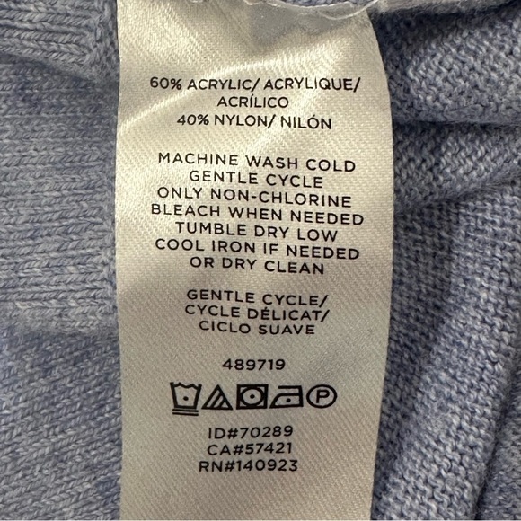 Loft Shoulder Button Knit Top Boat Neckline Heathered Lavendar - Picture 8 of 8